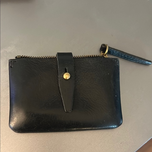 Madewell Black Leather Wallet - Picture 1 of 4